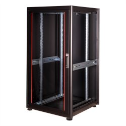 ROLINE 19-inch network cabinet Basic 32 U, 800x800 WxD Glass door black