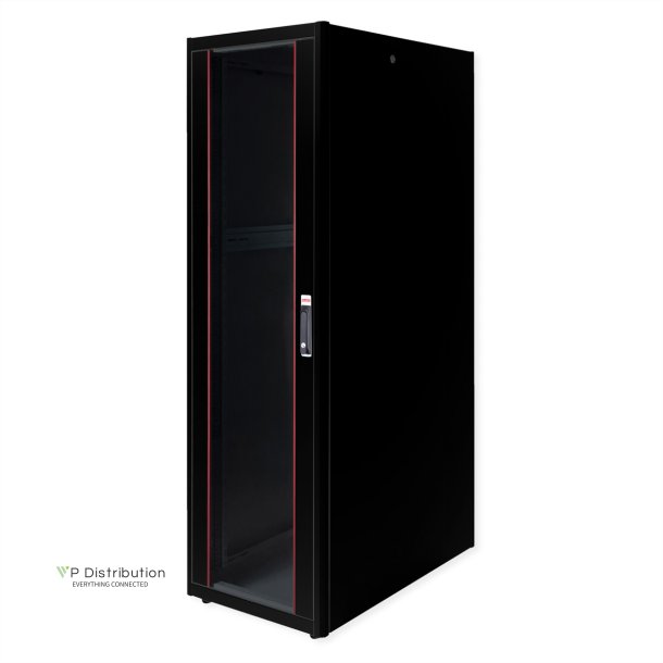 ROLINE 19-inch network cabinet Basic 42 U, 600x1000 WxD glass door black