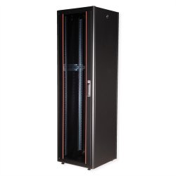 ROLINE 19-inch network cabinet Basic 42 U, 600x600 WxD glass door black