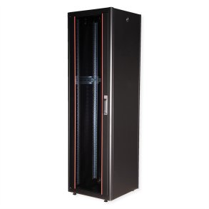 ROLINE 19-inch network cabinet Basic 42 U, 600x600 WxD glass door black