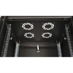 ROLINE 19-inch network cabinet Basic 42 U, 600x600 WxD glass door black