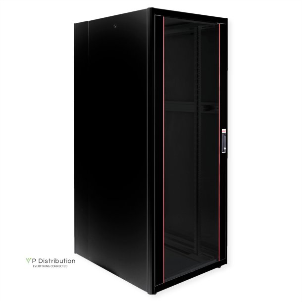 ROLINE 19-inch Network Cabinet Basic 42 U, 800x1000 WxD glass door black