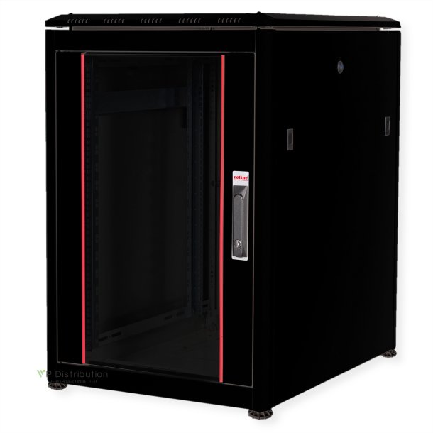 ROLINE 19-inch Network Cabinet Pro 16U, 600x800 WxD glass door black