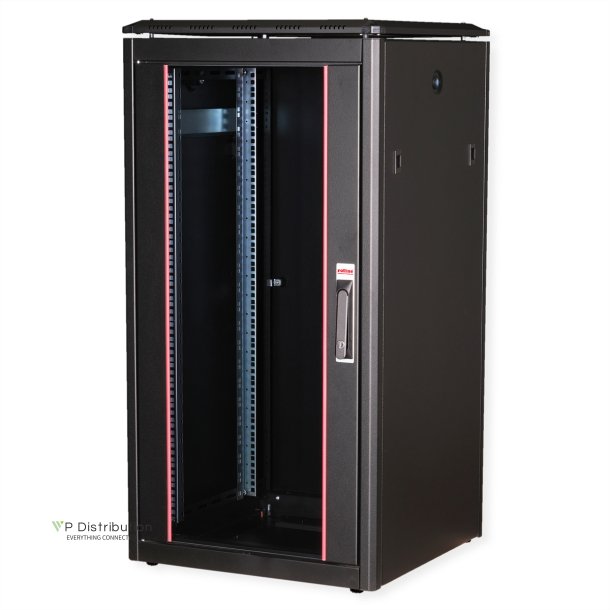 ROLINE 19-inch Network Cabinet Pro 22 U, 600x600 WxD glass door black