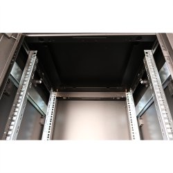 ROLINE 19-inch Network Cabinet Pro 22 U, 600x600 WxD glass door black