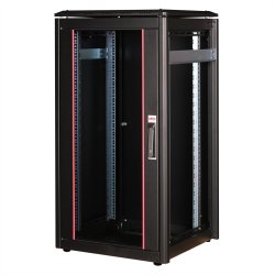 ROLINE 19-inch Network Cabinet Pro 22 U, 600x600 WxD glass door black