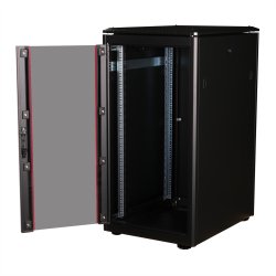 ROLINE 19-inch network cabinet Pro 22 U, 600x800 WxD glass door black