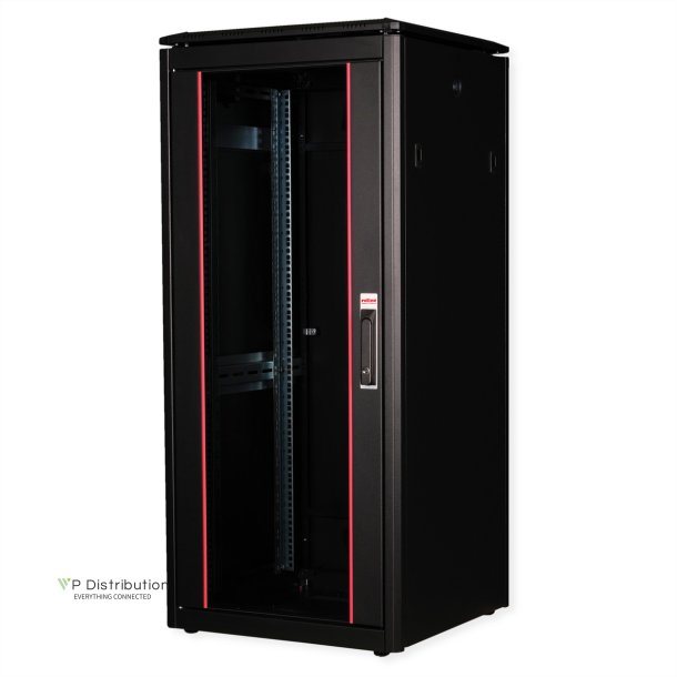 ROLINE 19-inch Network Cabinet Pro 26 U, 600x600 WxD Glass door black