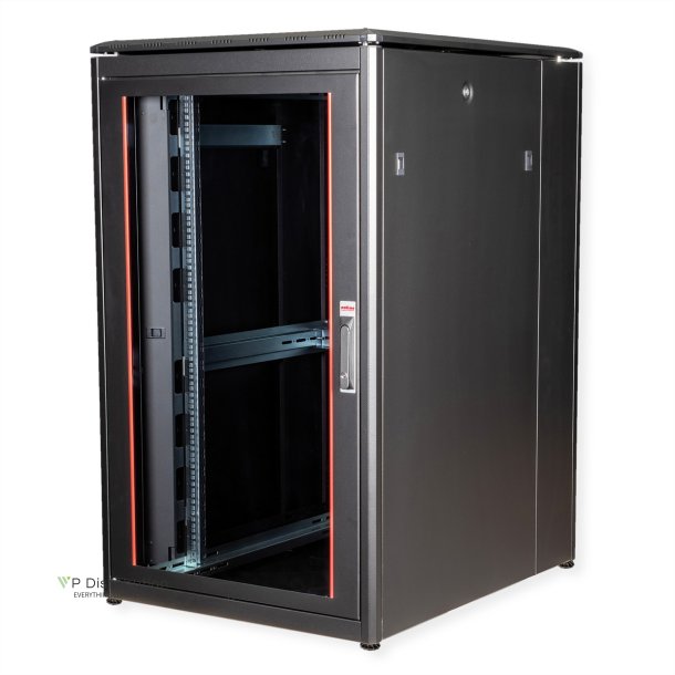 ROLINE 19-inch network cabinet Pro 26 U, 800x1000 WxD Glass door black