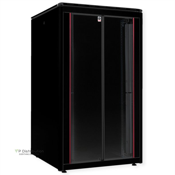 ROLINE 19-inch network cabinet Pro 26 U, 800x800 WxD Glass door black