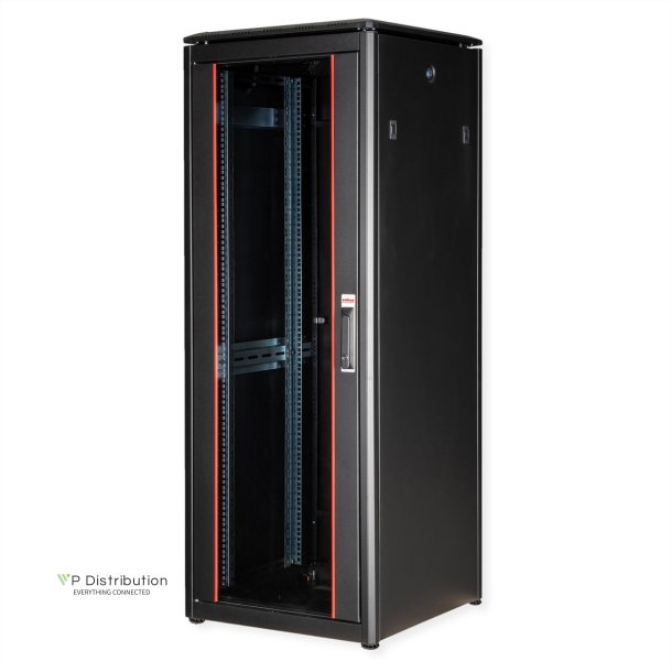 ROLINE 19-inch Network Cabinet Pro 32 U, 600x600 WxD Glass door black