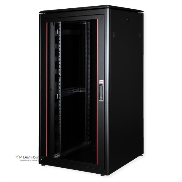 ROLINE 19-inch network cabinet Pro 32 U, 800x800 WxD glass door black