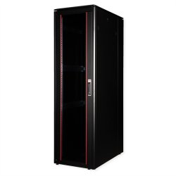 ROLINE 19-inch Network Cabinet Pro 42 U, 600x1000 WxD glass door black
