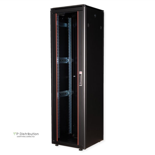 ROLINE 19-inch Network Cabinet Pro 42 U, 600x600 WxD Glass door black