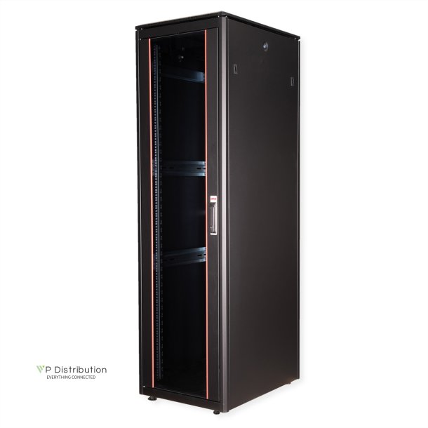 ROLINE 19-inch Network Cabinet Pro 42 U, 600x800 WxD Glass door black