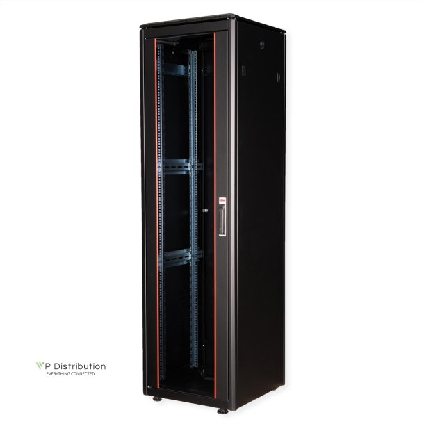 ROLINE 19-inch Network Cabinet Pro 47 U, 600x600 WxD glass door black