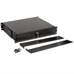 ROLINE 19-inch keyboard insert 2 U, 400 T lockable black