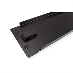 19" Blank Panel, Snap-in, 2U, Metal, RAL 9005 black