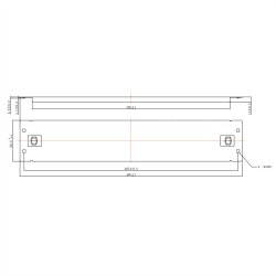 19" Blank Panel, Snap-in, 2U, Metal, RAL 9005 black