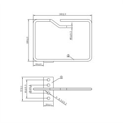 19" Cable Manager, 140x100mm, metal