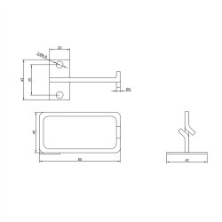 19" Cable Manager, 40x80mm, metal, Mounting central, cable entry central