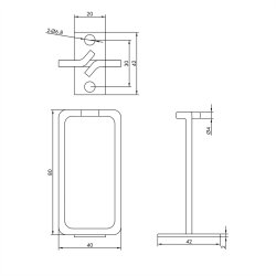 19" Cable Manager, 40x80mm, metal, Mounting central, cable entry central