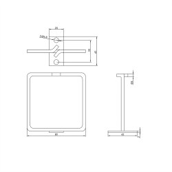 19" Cable Manager, 80x80mm, metal, Mounting central, cable entry central