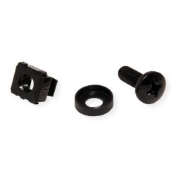 ROLINE Mounting material for 19" components, M6, 100 pieces, black