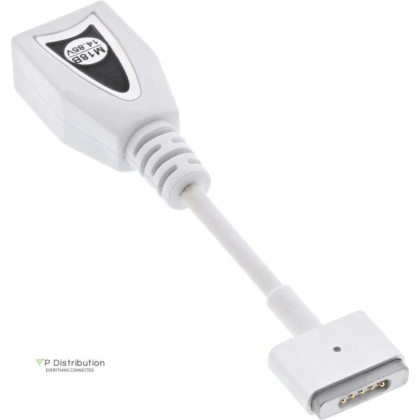 Inline&reg; Power supply Notebook TIP M18B (14.85V), for Apple Magsafe2, Macbook Air, 90W/120W, white