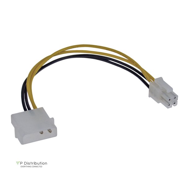 InLine&reg; Mainboard Power Cable Adapter 5.25" to 4 Pin 12V 0.2m