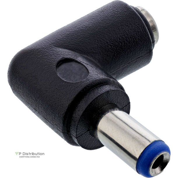 InLine&reg; DC Adapter, 5.5x2.1mm DC Plug Male / Female Angled