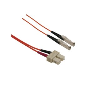 PeakOptical E2000/PC-SC/PC, Duplex, OM1, 1M, 3.0mm Fiber Diameter: 62.5/125µm Licensed HUBER+SUHNER Connector