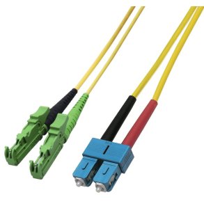 PeakOptical E2000/PC-SC/PC, Duplex, SM, 3M, 3.0mm Fiber Diameter: 9/125µm Licensed HUBER+SUHNER Connector