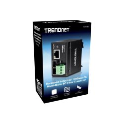 Trendnet Hardened Industrial 100Base-FX Multi-mode SC Fiber Converter(2KM)