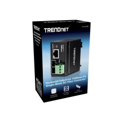 Trendnet Hardened Industrial 100Base-FX Single-mode SC Fiber Converter (30KM)
