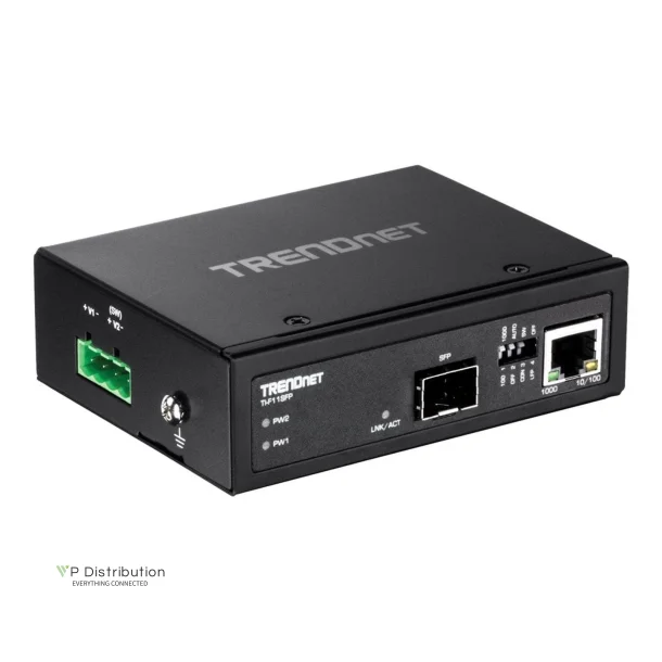 Trendnet Hardened Industrial 100/1000Base-T to SFP Media Converter