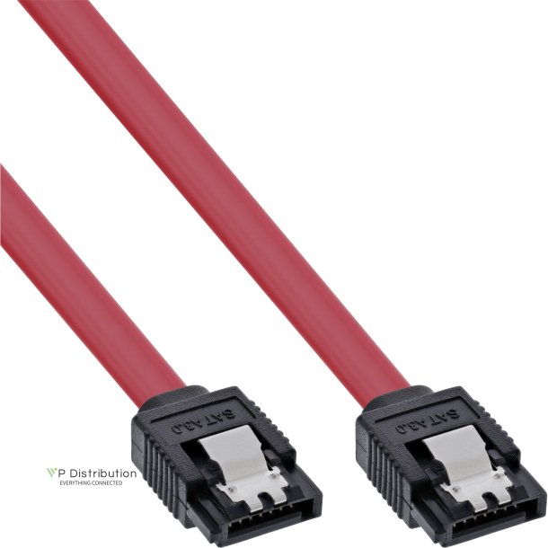 InLine&reg; SATA 6Gb/s Cable with latches 0.5m