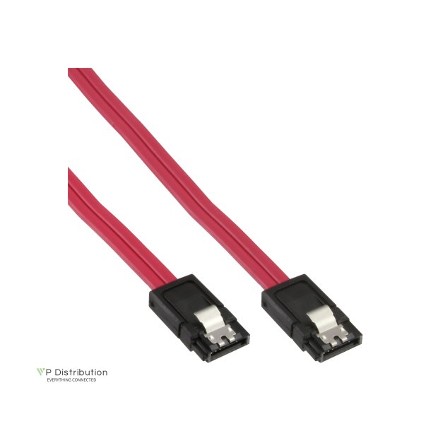 InLine&reg; SATA 6Gb/s Cable with latches 0.3m