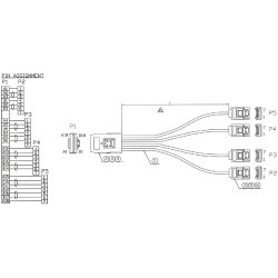 InLine SAS Cable Mini SAS SFF8087 to 4x SATA direct OCR 1m