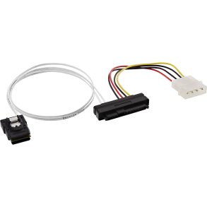 InLine SAS Cable Mini SAS SFF-8087 to 1x SAS SFF-8482 + Power 0.75m