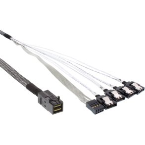 InLine Mini SAS HD Cable SFF-8643 to 4x SATA + Sideband 0.5m