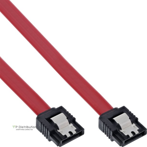 InLine&reg; SATA Cable for 150 / 300 / 600 S-ATA links with latches 0.5m