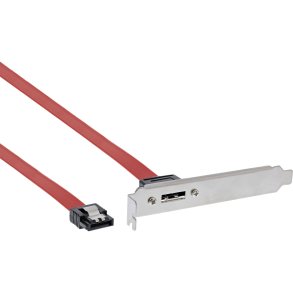 InLine® eSATA Slot Bracket eSATA female external to internal SATA male 50cm