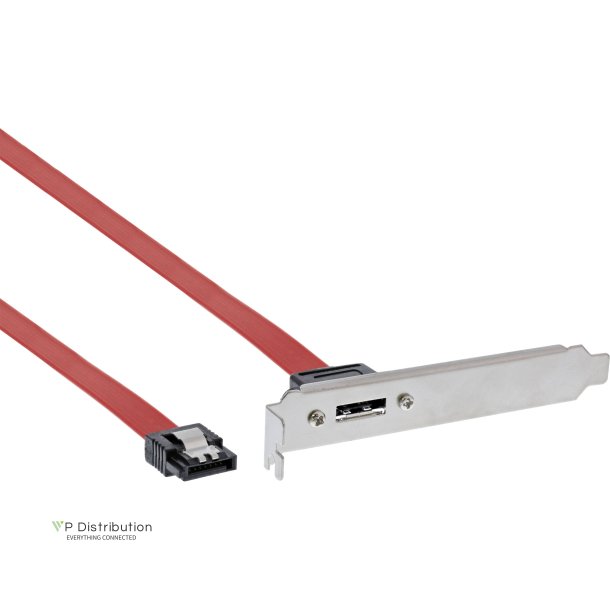 InLine&reg; eSATA Slot Bracket eSATA female external to internal SATA male 50cm