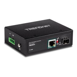 Trendnet Hardened Industrial SFP to Gigabit UPoE  Media Converter