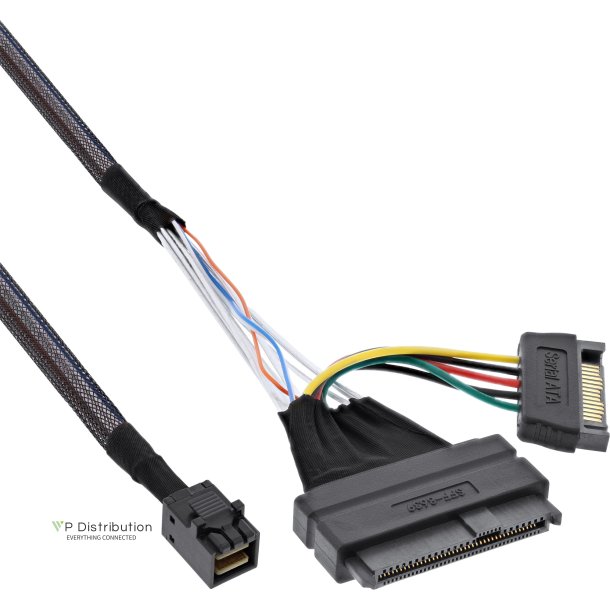 InLine&reg; U.2 connection cable, SSD with U.2 (SFF-8639) to SFF-8643 + power, 0.5m