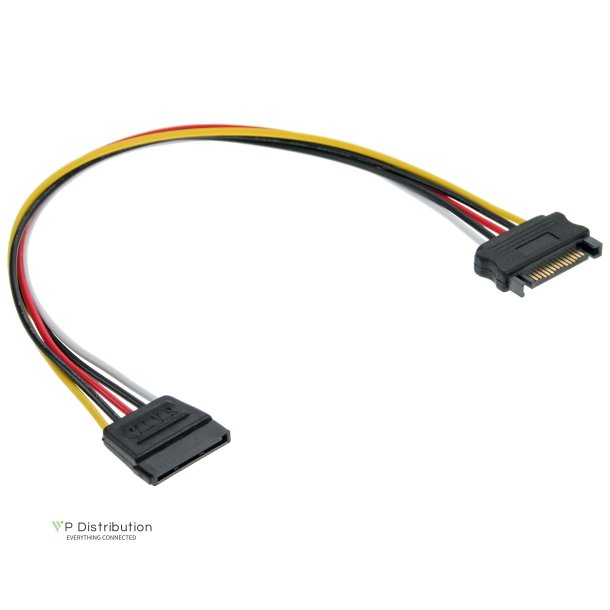 InLine&reg; SATA Power Supply Extension Cable male to female 0.3m