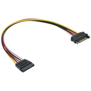 InLine® SATA Power Supply Extension Cable male to female 1m