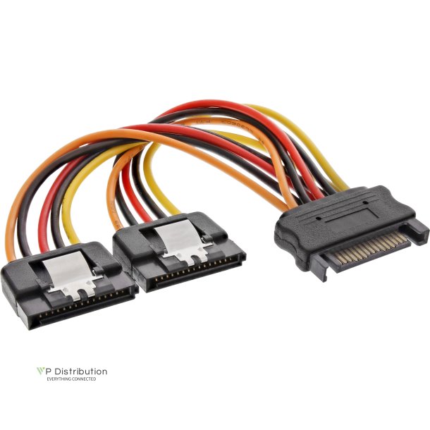 InLine SATA Power Y-Cable female to 2x male 0.15m