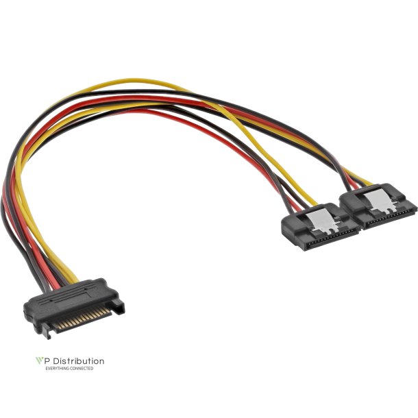 InLine SATA Power Y-Cable female to 2x male 0.3m